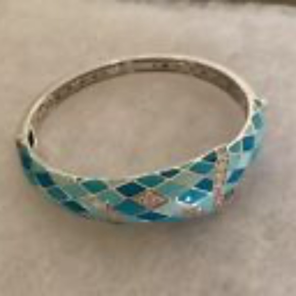 Belle Etoile Turquoise Blues Bangle Bracelet - Picture 1 of 9